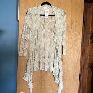 NWT DAYTRIP 3/4 slv open stitch cardigan sz small